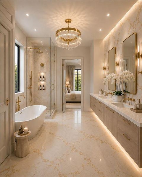 Furnished interior view inside a new home in , Alpharetta (Image 4).