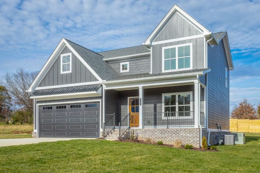 Representative exterior photo of a completed home built from the Wateroak by Riverstone Construction, LLC in Paxton Pointe, Hixson, TN (Image 19). Representative exterior photo of a completed home built from the Wateroak by Riverstone Construction, LLC in Paxton Pointe, Hixson, TN (Image 19).