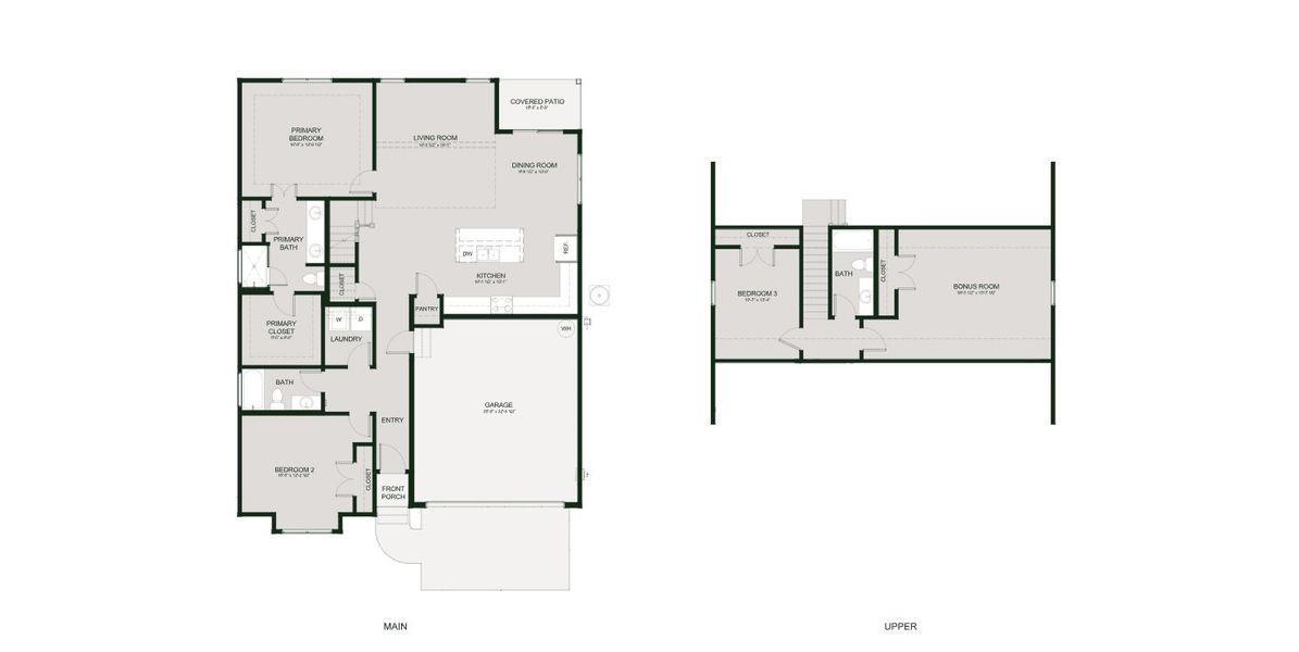 2D floor plan layout for the The Downing by Greentech Homes LLC in The Thicket at Sedman Hills, Hixson, TN (Image 3). 2D floor plan layout for the The Downing by Greentech Homes LLC in The Thicket at Sedman Hills, Hixson, TN (Image 3).