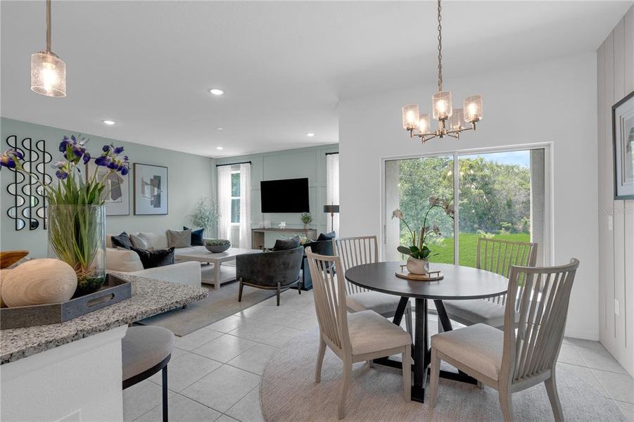 Furnished interior view inside a new home in Covered Bridge at Liberty Bluff, Haines City (Image 19).