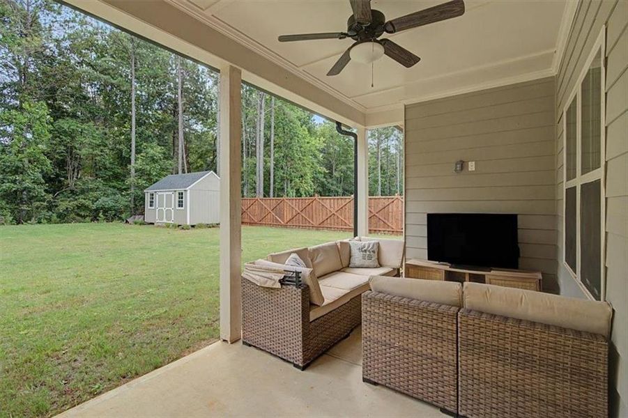 Exterior details and patio area of a home in , Rockmart (Image 35). Exterior details and patio area of a home in , Rockmart (Image 35).