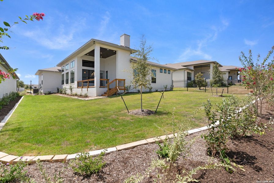 Exterior details and patio area of a home in El Sonido at Campanas, San Antonio (Image 29). Exterior details and patio area of a home in El Sonido at Campanas, San Antonio (Image 29).