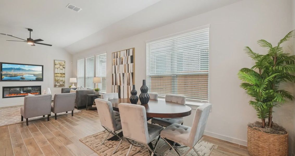 Furnished interior view inside a new home in Stream Waters, Buda (Image 8).