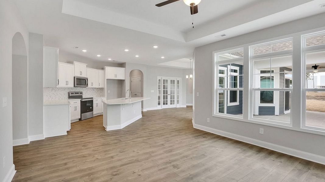 Representative unfurnished interior of a home built from the Portico Craftsman by Epcon Communities in The Cottages at 78 North, Sanford (Image 22). Representative unfurnished interior of a home built from the Portico Craftsman by Epcon Communities in The Cottages at 78 North, Sanford (Image 22).