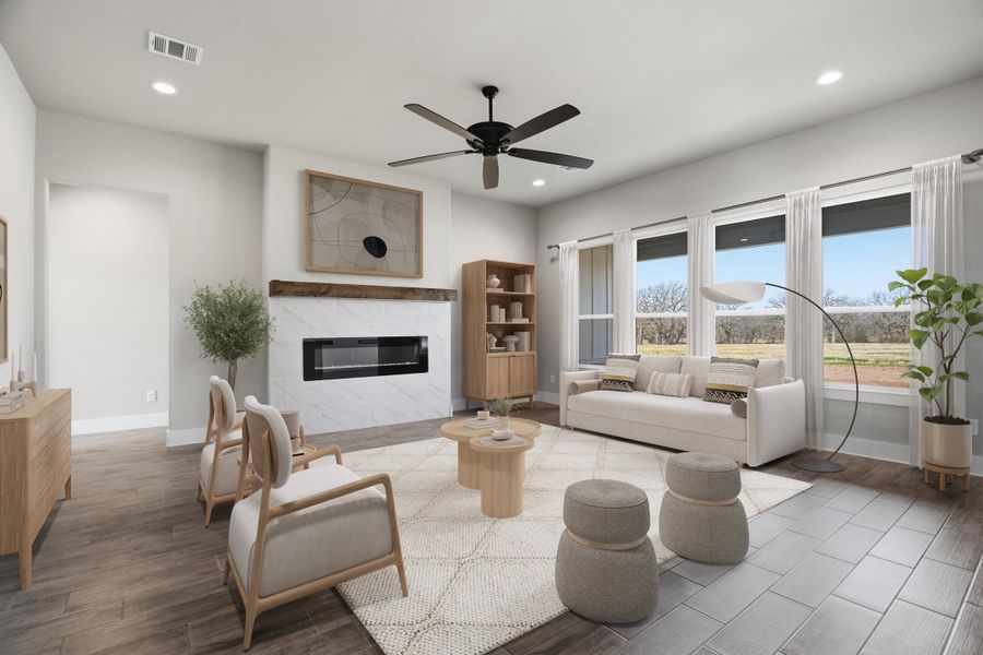 Representative furnished interior of a home built from the The Lotus by Kenmark Homes in Zion Valley, Poolville (Image 5).