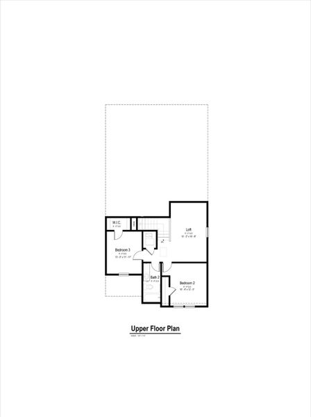 2D floor plan layout for the Harmony View by View Homes in Highland Ridge, New Braunfels, TX (Image 4).