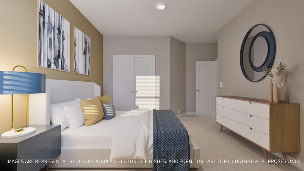 Furnished interior view inside a new home in Emberly  45', Beasley (Image 23).