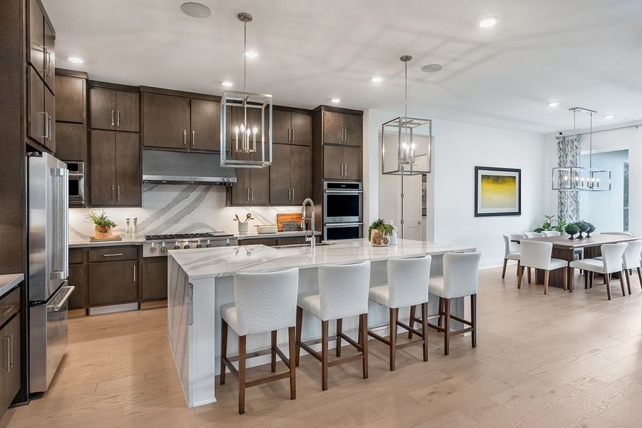 Furnished interior view inside a new home in Travisso Florence Collection, Leander (Image 5).