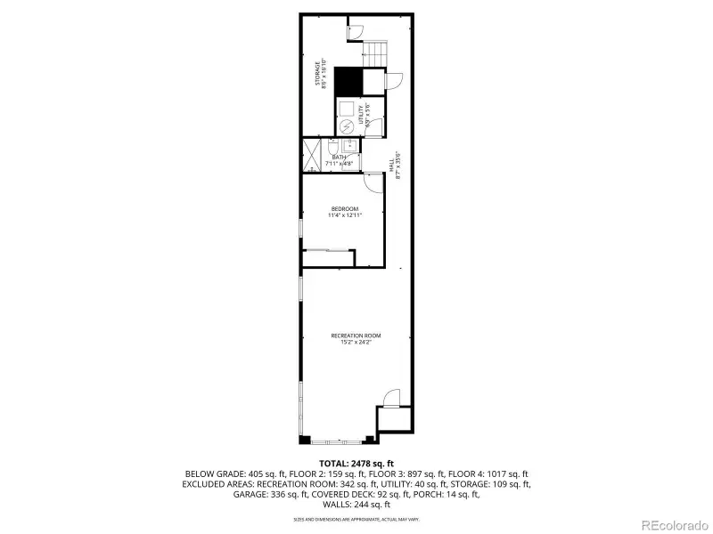2D floor plan layout of this home in , Denver, CO (Image 3).