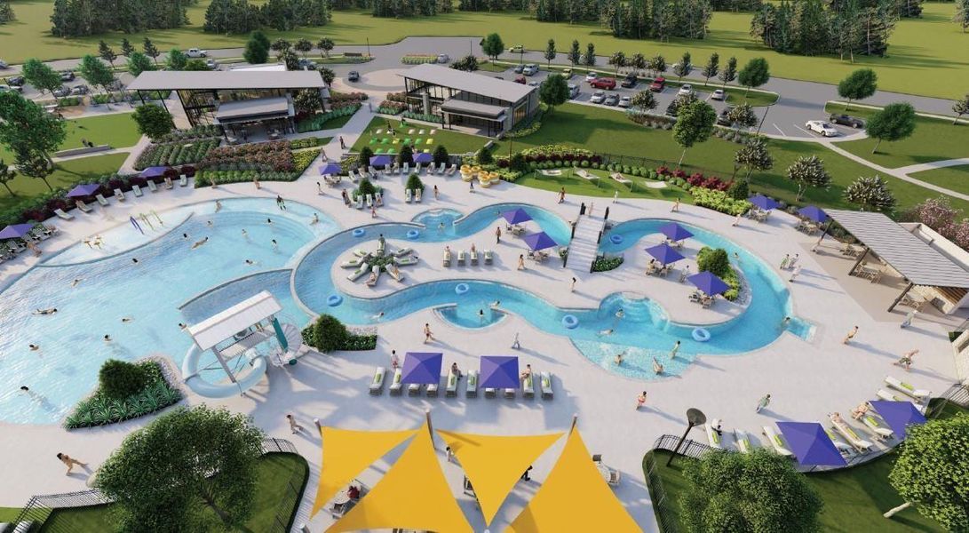 Relax as your kids enjoy a warm afternoon at the splash pad.