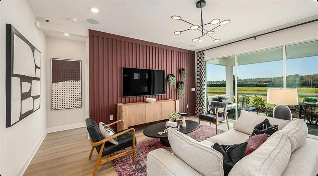 Furnished interior view inside a new home in Esplanade at Wellen Park, Englewood (Image 7).