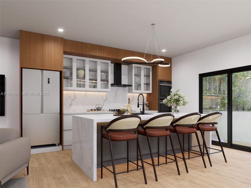 Furnished interior view inside a new home in , Miami (Image 5).