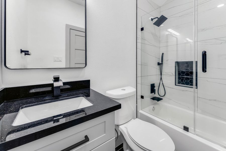 In-suite bathroom Upstairs!