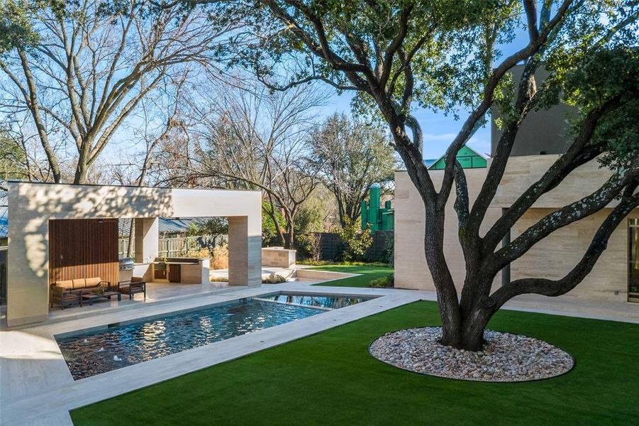 Exterior details and patio area of a home in , Dallas (Image 21).