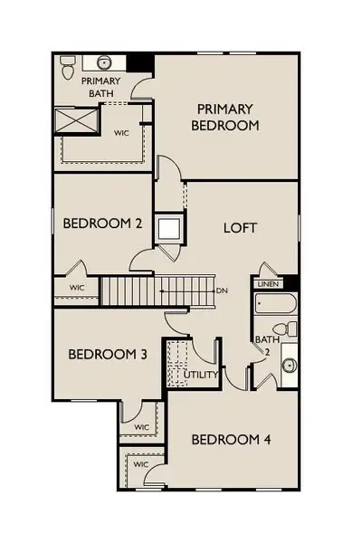2D floor plan layout of this home in Sunset Oaks, Maxwell, TX (Image 3).