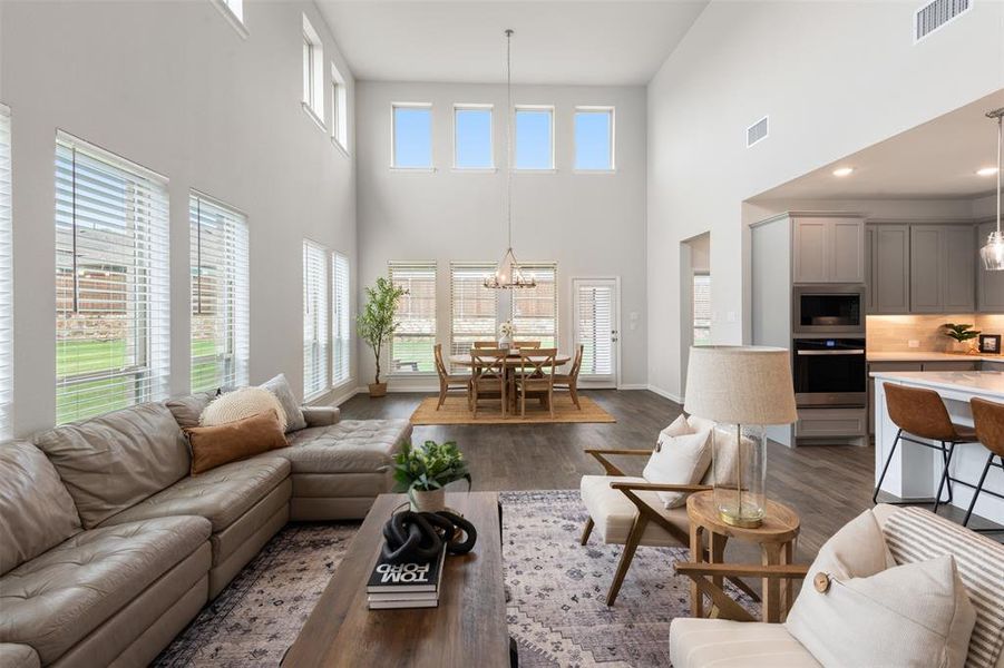 Furnished interior view inside a new home in , Oak Point (Image 9).