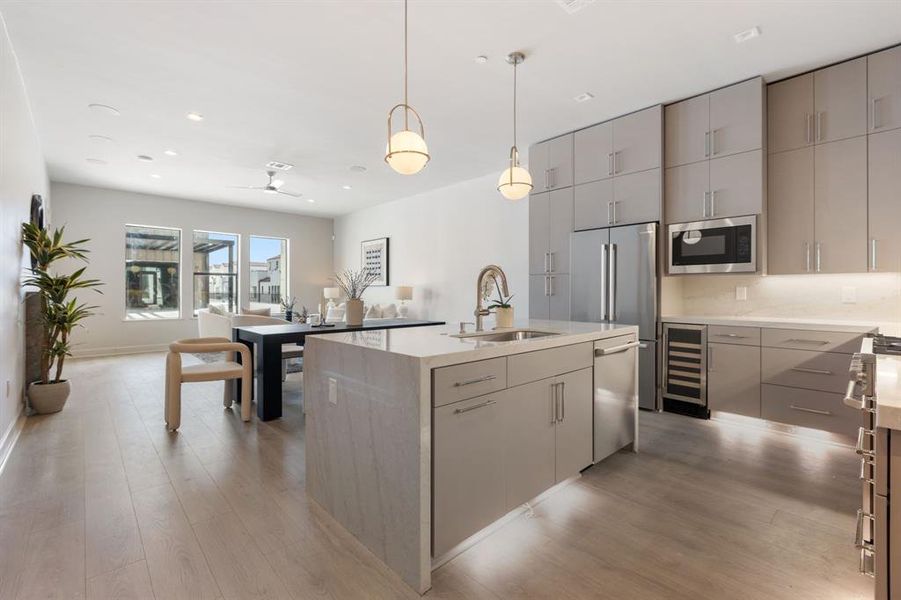 Furnished interior view inside a new home in , Dallas (Image 5).