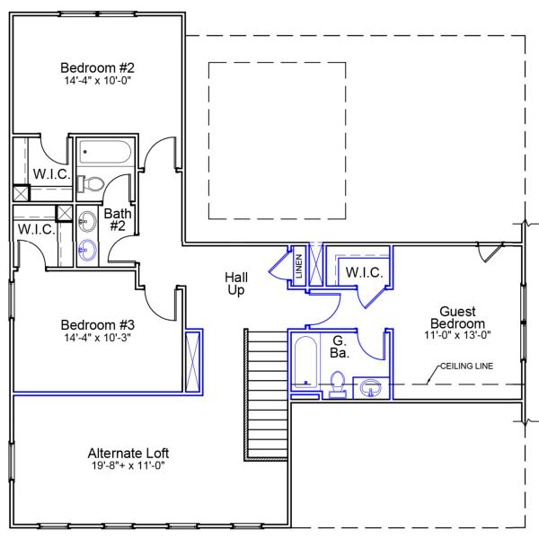 2D floor plan layout of this home in Landing at Pine Lake, Anderson, SC (Image 5).