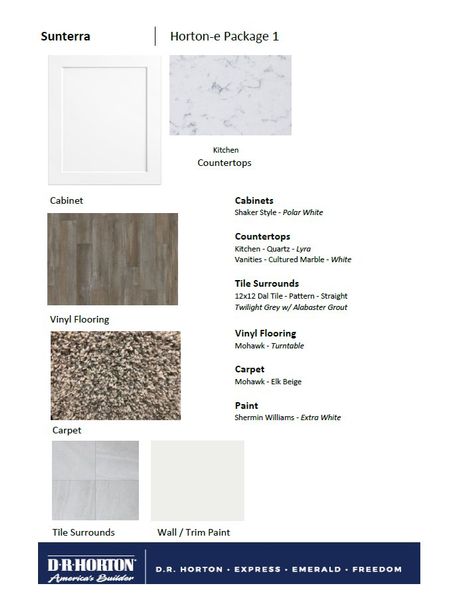 Sample of building materials used in homes in Sunterra, Katy (Image 21). Sample of building materials used in homes in Sunterra, Katy (Image 21).