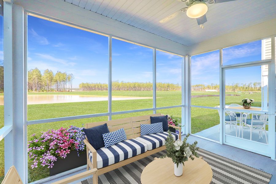 Representative exterior details of a home built from the Cottonwood by Beazer Homes in The Groves of Berkeley, Moncks Corner (Image 3).
