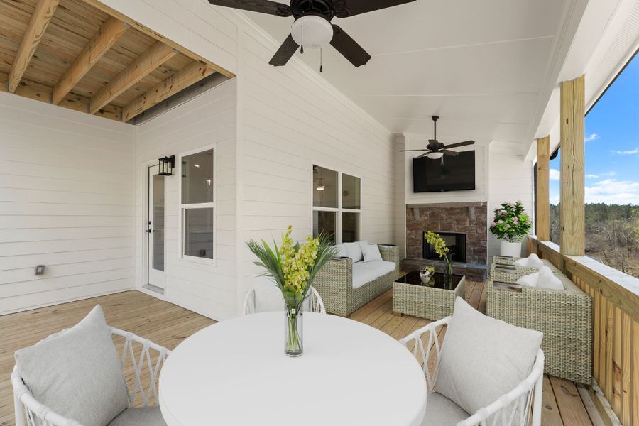 Oversized Back Patio with Optional Outdoor Fireplace