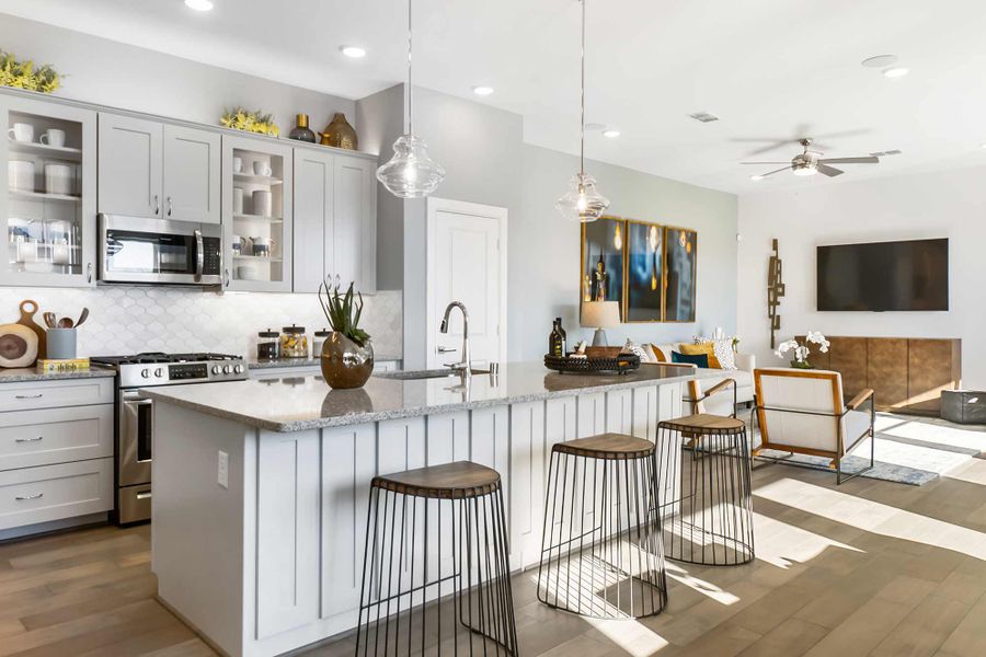 Representative furnished interior of a home built from the The Hammerly by David Weekley Homes in Jubilee 35', Hockley (Image 5).