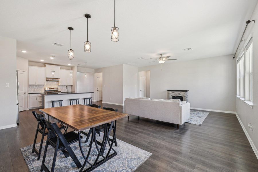 Furnished interior view inside a new home in Emory Crossing 50s, Hutto (Image 3). Furnished interior view inside a new home in Emory Crossing 50s, Hutto (Image 3).