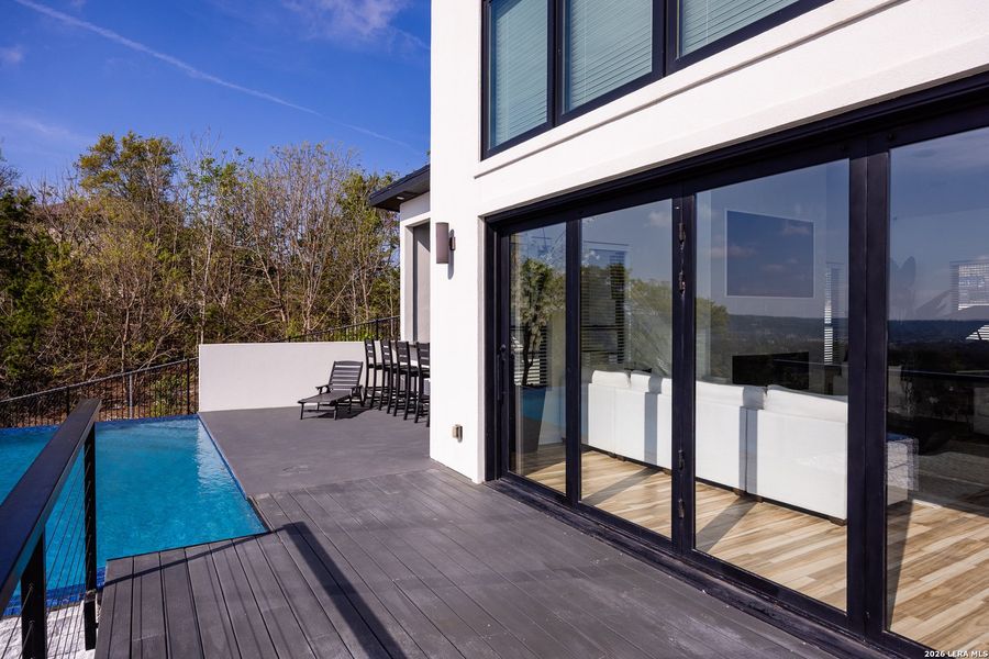 Exterior details and patio area of a home in , Kerrville (Image 42).