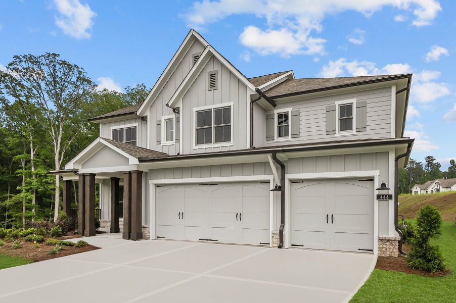 Front exterior of a new home in Ellis, Marietta, GA, highlighting curb appeal (Image 21).