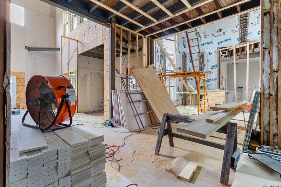 In-progress construction of a new home in , San Antonio, TX (Image 25).