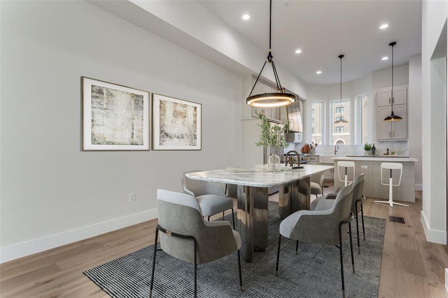 Virtually staged Dining room in Phase 2