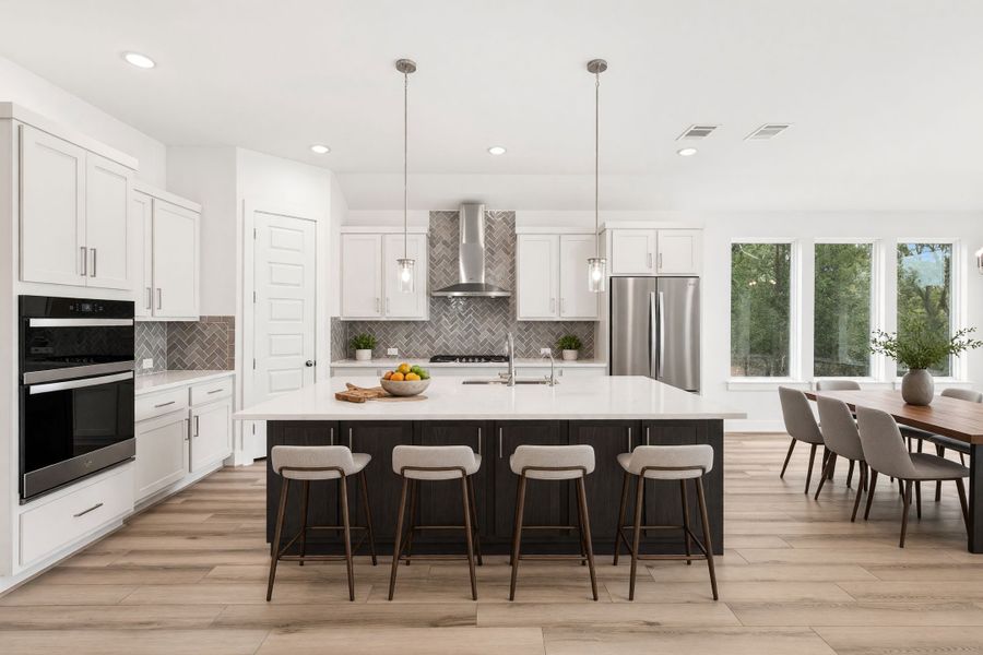 Furnished interior view inside a new home in Double Eagle Ranch, Cedar Creek (Image 4).