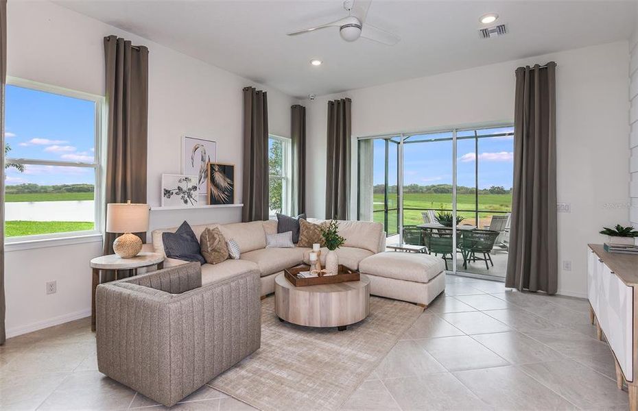 Furnished interior view inside a new home in Tohoqua Reserve, Kissimmee (Image 9).