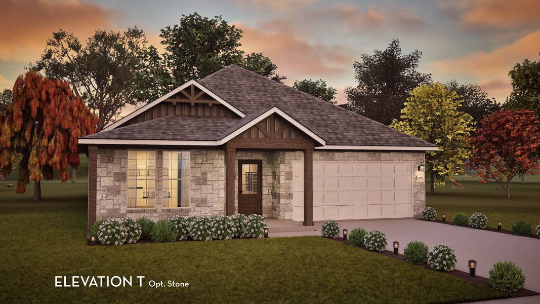 Representative exterior photo of a completed home built from the Glenwood by CastleRock Communities in Horizon Lakes, McLendon-Chisholm, TX (Image 24).