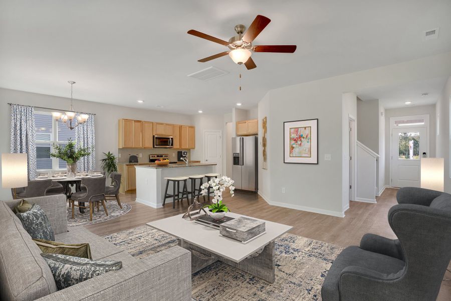 Representative furnished interior of a home built from the Alexander by McKee Homes in Bedford, Raeford (Image 9).
