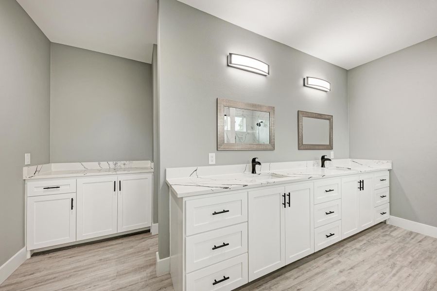 Furnished interior view inside a new home in , Paige (Image 15).
