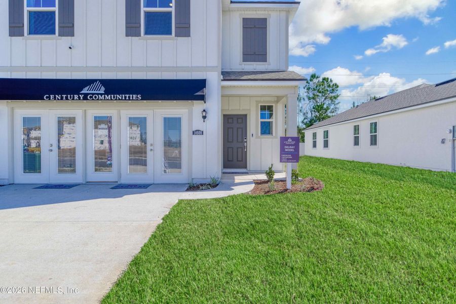 Exterior details and patio area of a home in The Landings at Pecan Park, Jacksonville (Image 3).
