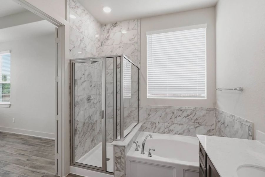 Representative furnished interior of a home built from the Jordy by Chesmar Homes in Stillwater Ranch, Buda (Image 4).