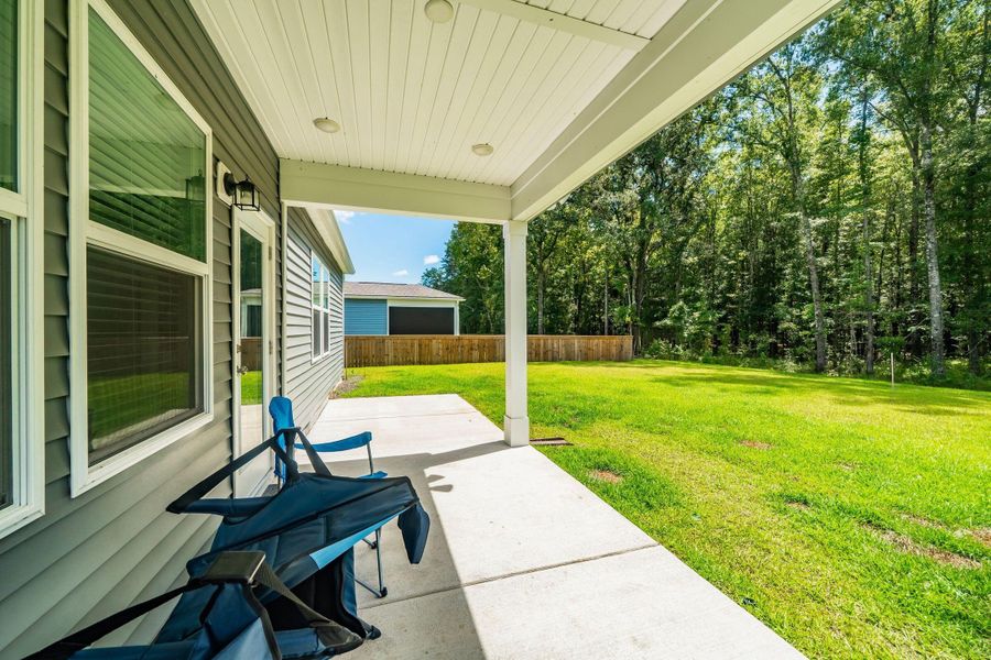 Exterior details and patio area of a home in , Huger (Image 26).