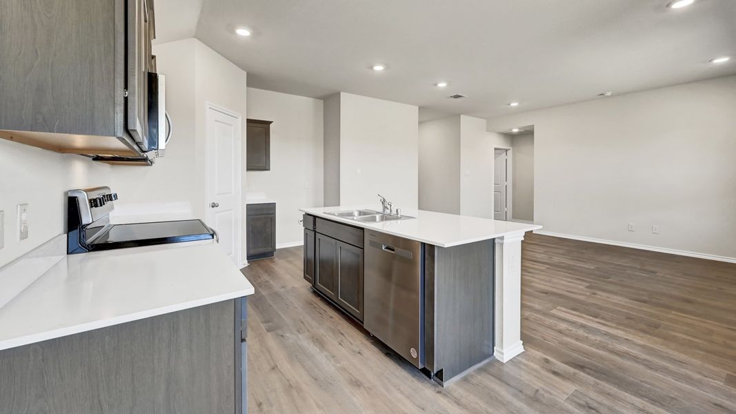 Furnished interior view inside a new home in Creeks at Burnett Trail, Canton (Image 11). Furnished interior view inside a new home in Creeks at Burnett Trail, Canton (Image 11).