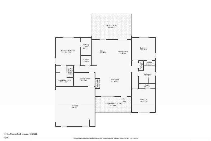 2D floor plan layout of this home in , Demorest, GA (Image 5).
