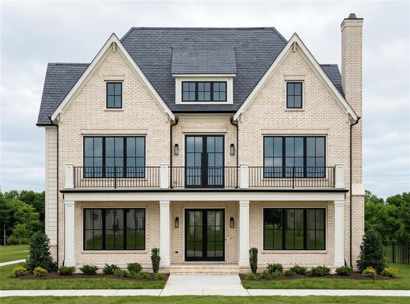 Front exterior of a new home in , Buford, GA, highlighting curb appeal (Image 2). Front exterior of a new home in , Buford, GA, highlighting curb appeal (Image 2).