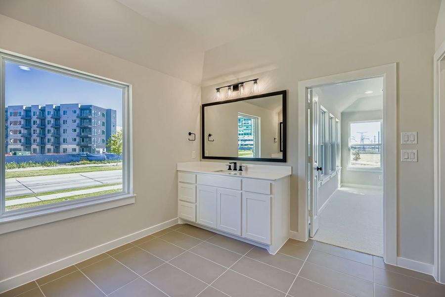 Furnished interior view inside a new home in Castle Hills Northpointe - Townhomes, Lewisville (Image 12).