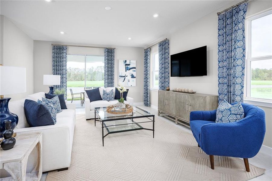 Furnished interior view inside a new home in The Palms at Venetian Bay, New Smyrna Beach (Image 7). Furnished interior view inside a new home in The Palms at Venetian Bay, New Smyrna Beach (Image 7).