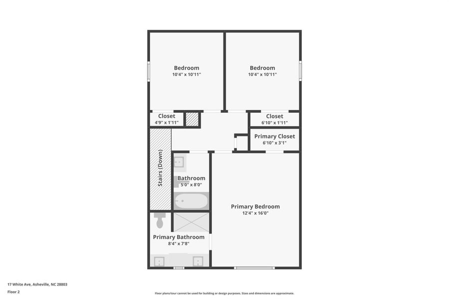 2D floor plan layout of this home in , Asheville, NC (Image 3).