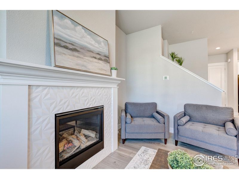 Furnished interior view inside a new home in Highlands at Fox Hill - The Towns, Longmont (Image 12).