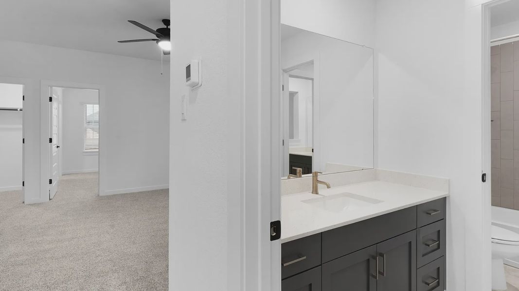 Furnished interior view inside a new home in The Grove at Blackhawk, Pflugerville (Image 18).