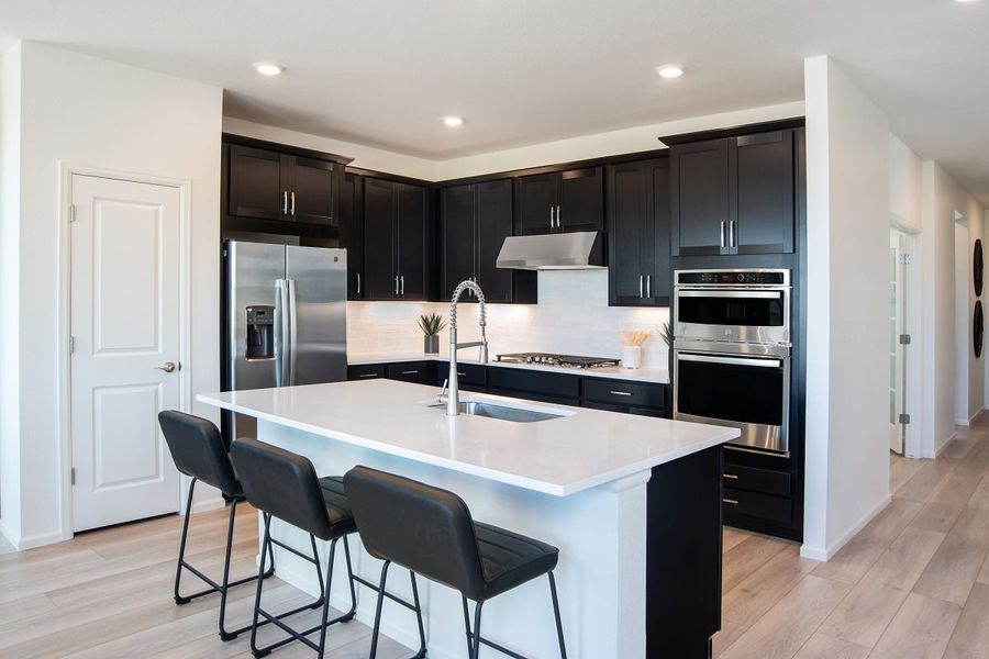 Representative furnished interior of a home built from the 1590 by KB Home in Brighton Crossings, Brighton (Image 4). Representative furnished interior of a home built from the 1590 by KB Home in Brighton Crossings, Brighton (Image 4).