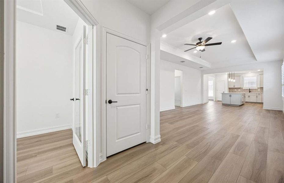 Welcoming entry into home.