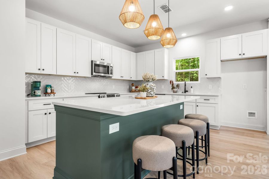 Furnished interior view inside a new home in , Hickory (Image 12).